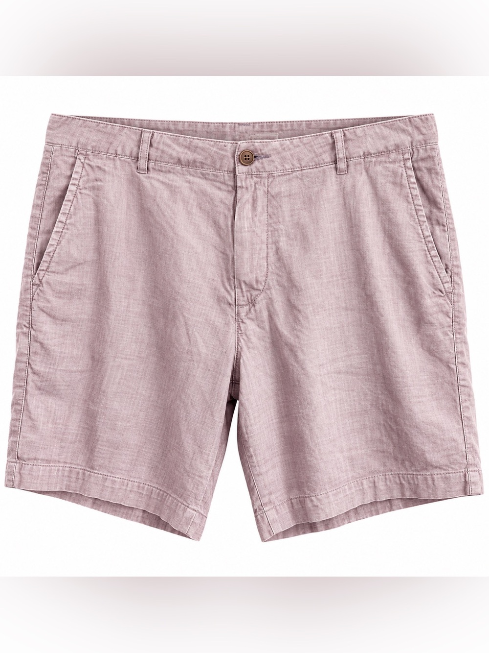 Faherty Brand Mens 34 Linen Organic Cotton Shorts Dusty Lavender Lilac Chino